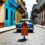 쿠바에서 도보 여행 추천 루트 - Havana Old City**

"A professional photographer capturing the vibrant streets of Old Havana, Cuba. S...