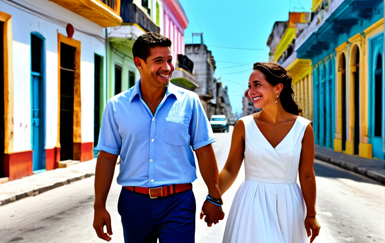 쿠바에서 결혼하는 외국인의 절차 - Beach Wedding Ceremony**

"A joyous Cuban beach wedding ceremony, daytime, clear blue sky, turquoise...